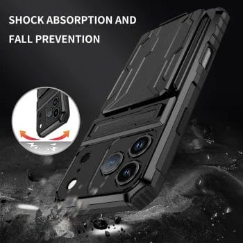 Titan Guard Shockproof Wallet Case with Slide Card Holder & Kickstand | Rugged Armor iPhone Case 4 Titan Guard Shockproof Wallet Case with Slide Card Holder & Kickstand | Rugged Armor iPhone Case 10